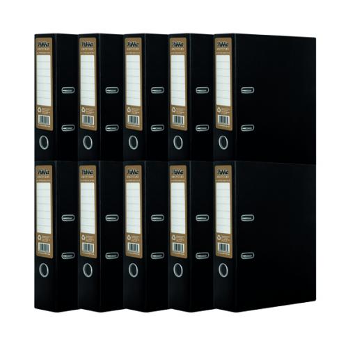 Pukka Recycled Lever Arch A4 Black [Pack of 10]