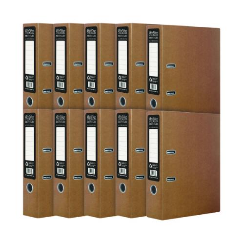 Pukka Recycled Lever Arch A4 Kraft [Pack of 10]