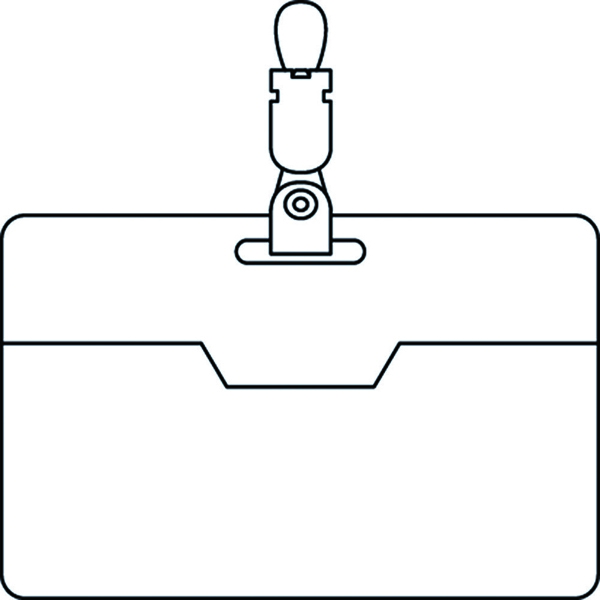 Security Name Badge 60x90mm [Pack of 25]