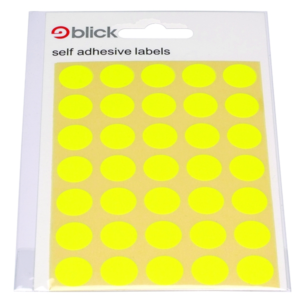 Blick Labels Fluorescent Bag 13mm Yellow [Pack of 20x140]