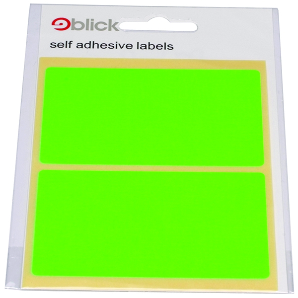 Blick Labels Fluorescent Bag 50x80mm Green [Pack of 20x8]