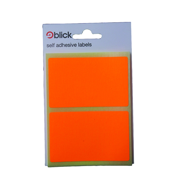 Blick Labels Fluorescent Bag 50x80mm Orange [Pack of 20x8]