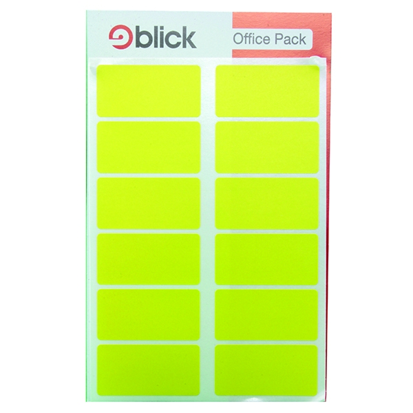 Blick Colour Labels 25x50mm Yellow [Pack of 320]