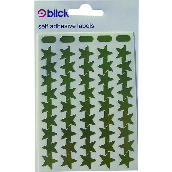 Blick Labels Metal Star Gold 14mm [Pack of 20x135]