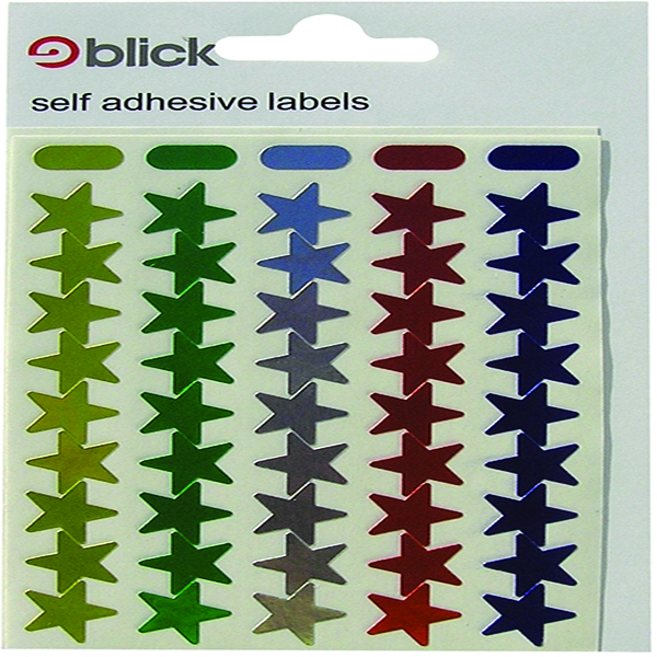 Blick Labels Metal Star Assorted 14mm [Pack of 20x90]