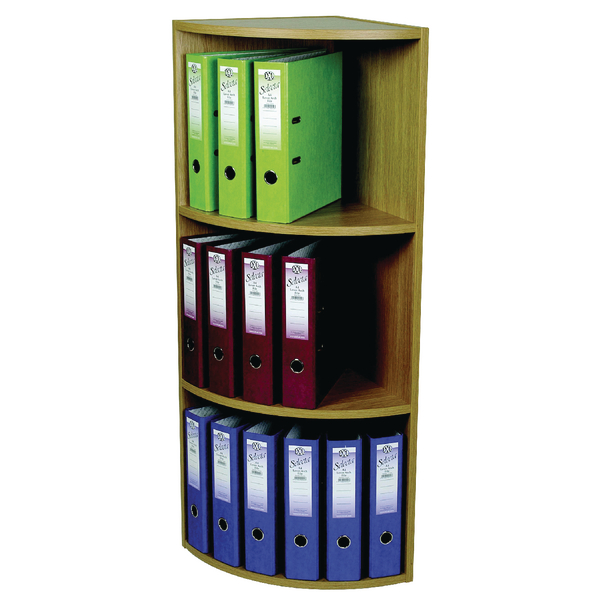 Rotadex Corner Unit 3 Tier Light Oak