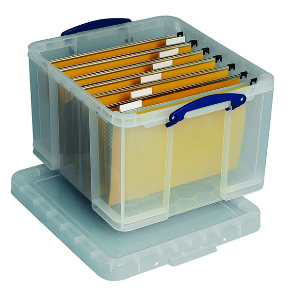 Really Useful 42 Litre Box and Lid Clear