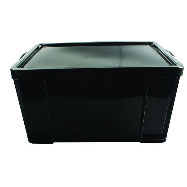 Really Useful 84 Litre Recycled Box Black