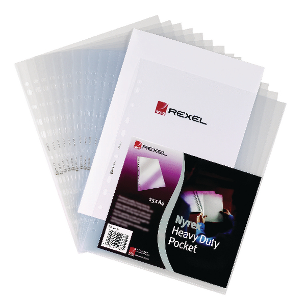 Nyrex Heavy Duty Punched Pocket Side and Top Opening [Pack of 25]