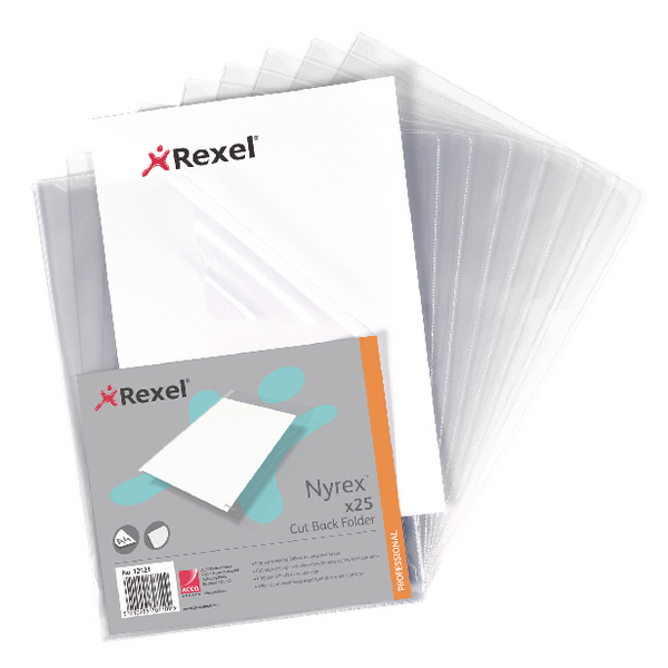 Nyrex Cut Back Folder A4 PVC Clear [Pack of 25]