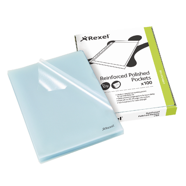 Rexel A4 Cut Flush Folders Clear [Pack of 100]