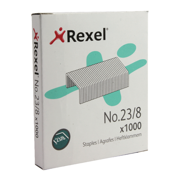Rexel Heavy Duty Staples No 23 8mm [Pack of 1000]