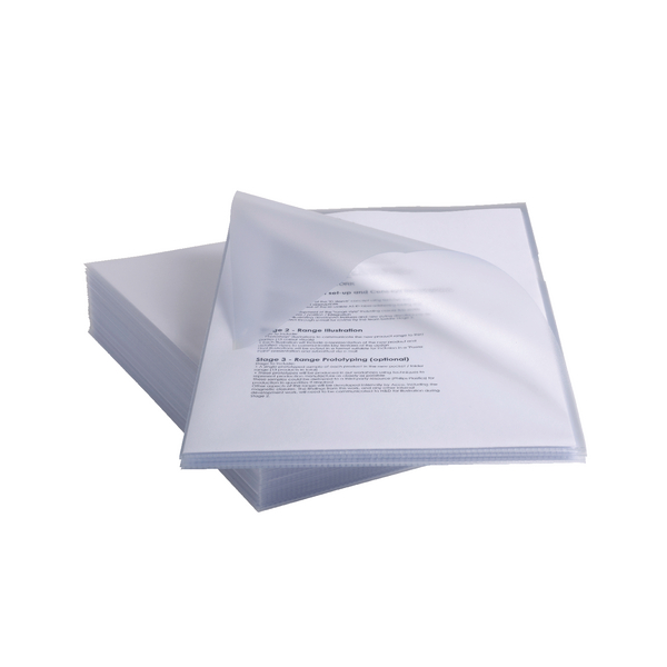 Rexel Anti Slip Cut Flush Folders Clear [Pack of 25]