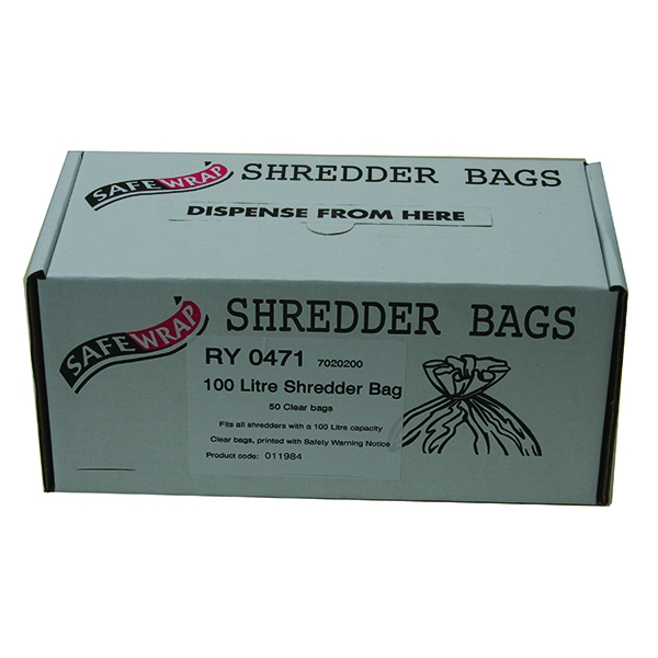 Safewrap Shredder Bags 100 Litre [Pack of 50]