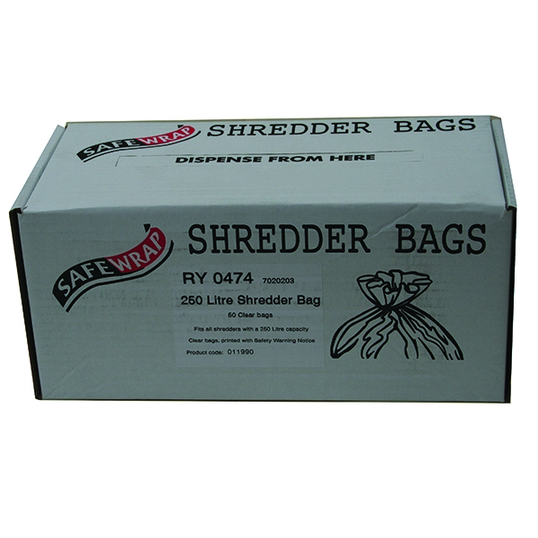 Safewrap Shredder Bags 250 Litre [Pack of 50]