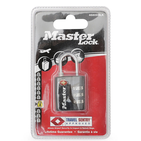 Master Lock 32mm TSA Combination Padlock Black