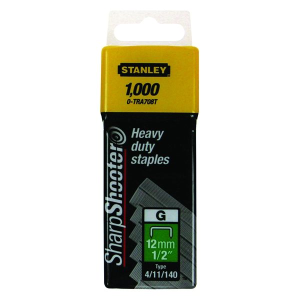 Stanley 12mm Staples [Pack of 1000]