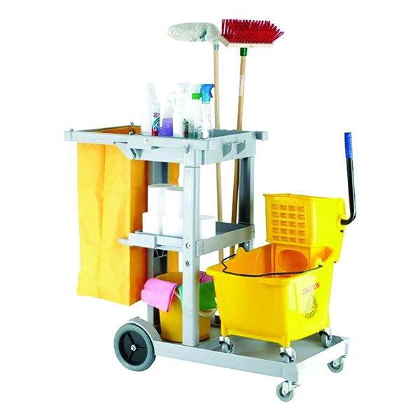 Multipurpose Janitorial Trolley 500x970x1140mm Blue
