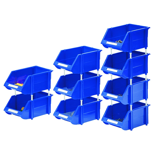 Blue Contract Bins 300x480x178mm [Pack of 12] alternative image 1