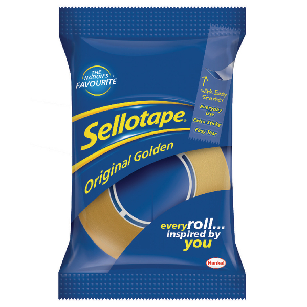 Sellotape Golden Tape 18mmx33m [Pack of 8]