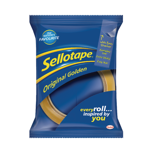 Sellotape Golden Tape 24mmx66m [Pack of 12]
