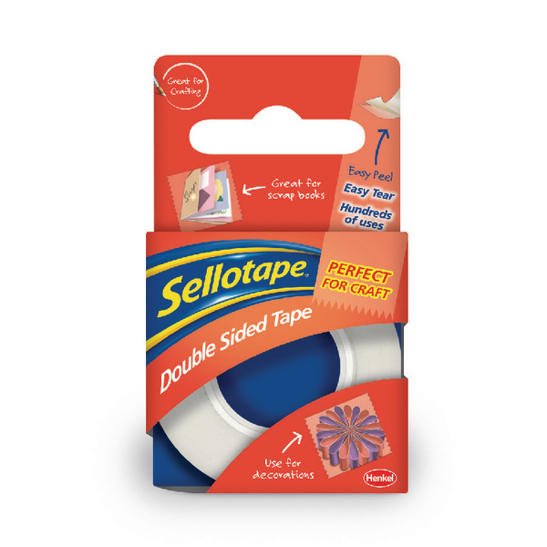 Sellotape Double Sided Tape 15mmx5m [Pack of 12]