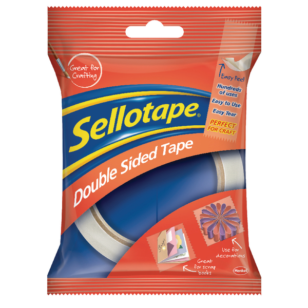 Sellotape Double Sided Tape 25mmx33m [Pack of 6]