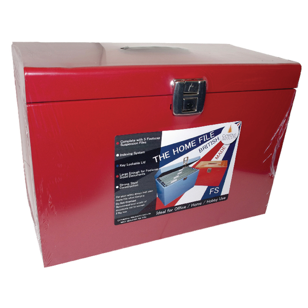 Cathedral Metal Home Office File Red
