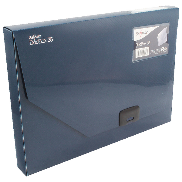 Snopake DocBox 35mm Capacity Dark Blue