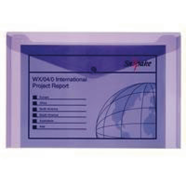 Snopake Polyfile Foolscap Plus Purple [Pack of 5]