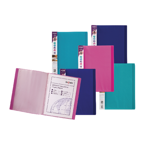 Snopake A4 Display Book 24 Pocket Assorted [Pack of 10]