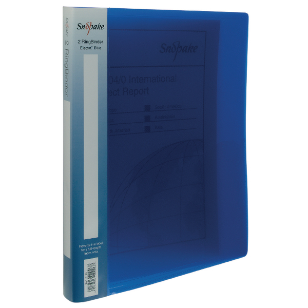 Snopake A4 2-Ring Binder 15mm Electra Blue [Pack of 10]