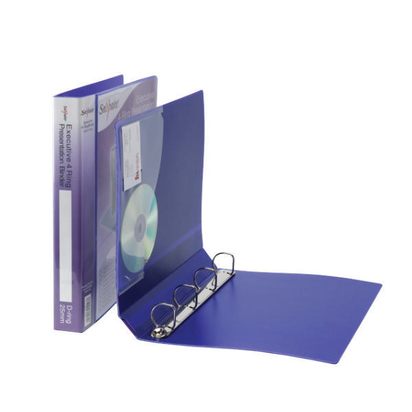 Snopake Executive Presentation 4 D-Ring Binder A4 Electra Blue