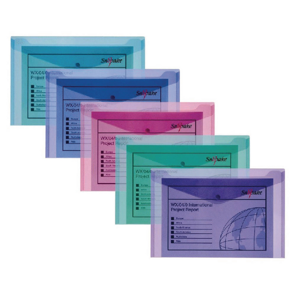 Snopake Polyfile A5 Electra Assorted [Pack of 5]