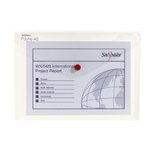 Snopake Polyfile A5 Clear [Pack of 5]