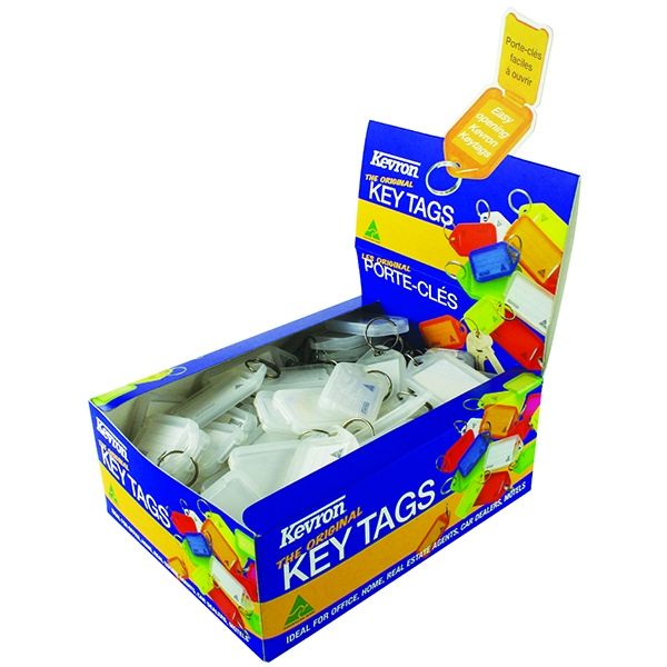 Clicktag Plastic Clear Kevron [Pack of 100]