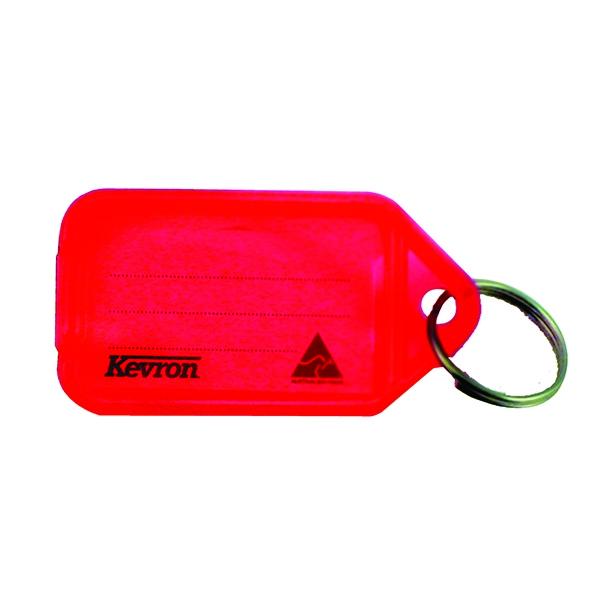 Clicktag Plastic Red Kevron [Pack of 100]