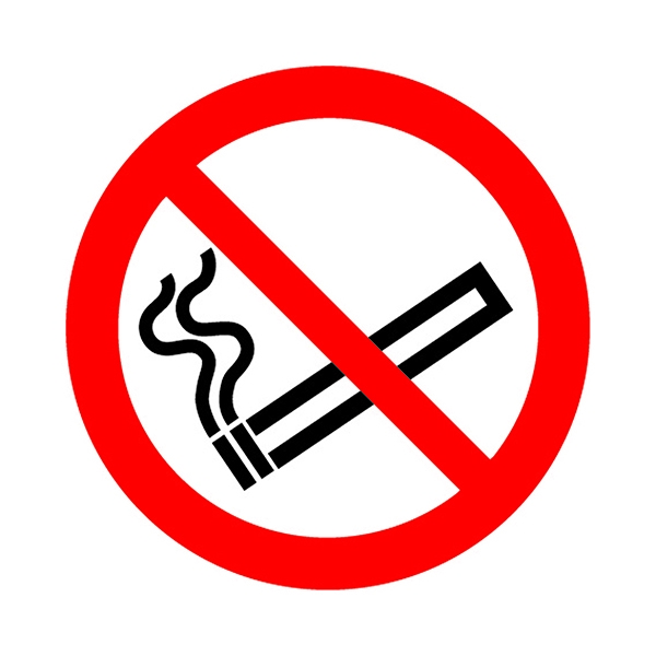 No Smoking Sign:No Smoking Logo 50x50mm Self Adhesive