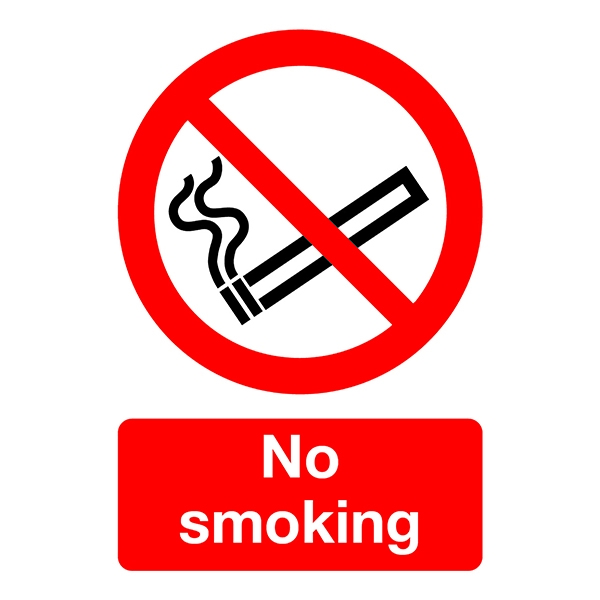 No Smoking Sign:No Smoking A5 PVC