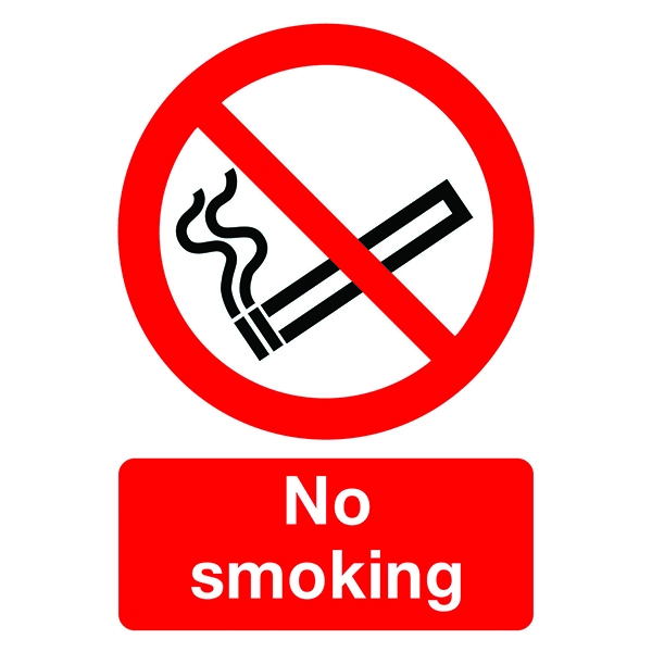 No Smoking Sign:No Smoking A4 PVC