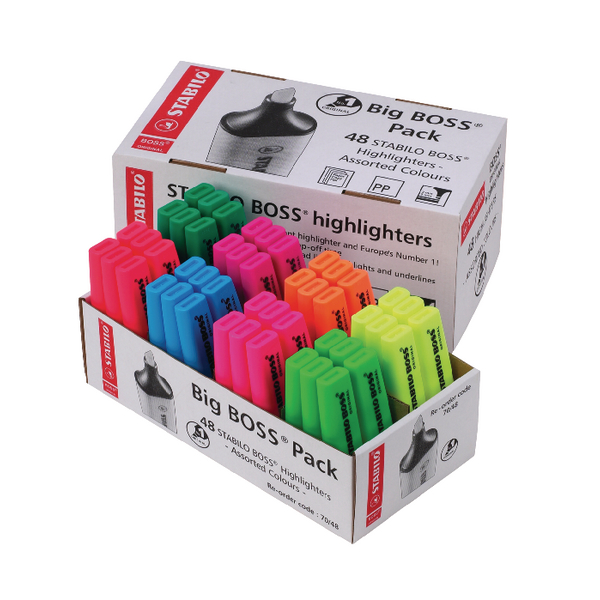 Stabilo BOSS Highlighter Pack Assorted [Pack of 48]