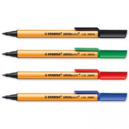Stabilo GreenPoint Sign Pen Assorted [Pack of 4]