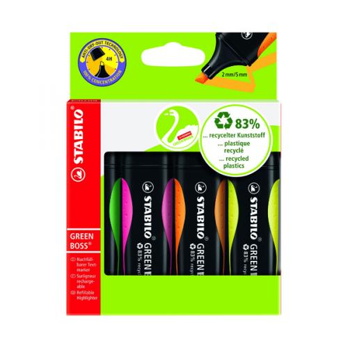 Stabilo Green Boss Highlighters Desk Set [Pack of 4]