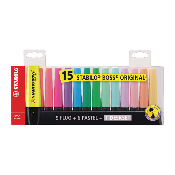 Stabilo Boss Highlighter Assorted [Pack of 15]