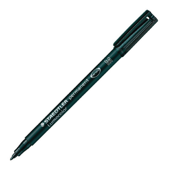Staedtler Lumocolor Medium Permanent Black [Pack of 10]