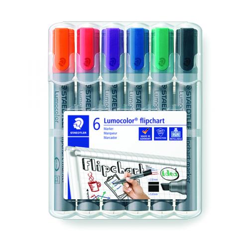 Staedtler Flipchart Markers Assorted [Pack of 6]