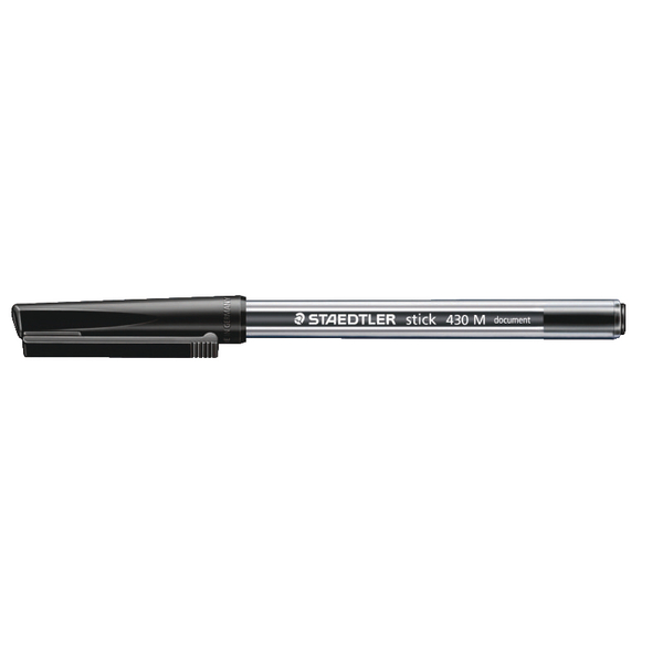Staedtler Stick Ball Pen Medium Black 430 [Pack of 50]