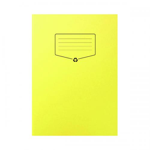 Silvine Recycled Exercise Book Lined with Margin 64 Pages A4 Yellow [Pack of 10]