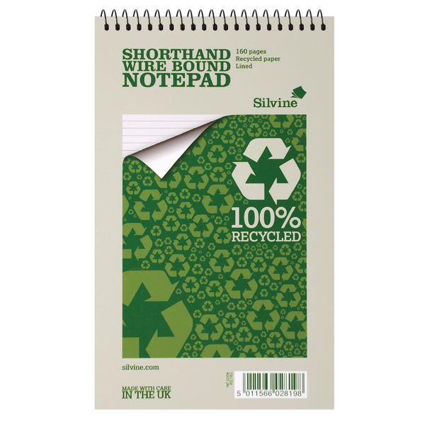 Silvine Shorthand Pad Recycled 80 Leaf [Pack of 12]