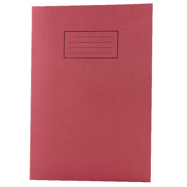 Silvine A4 Exercise Books 80 Pages Red [Pack of 10]
